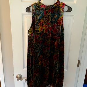 LOFT velvet floral dress. Great for fall!